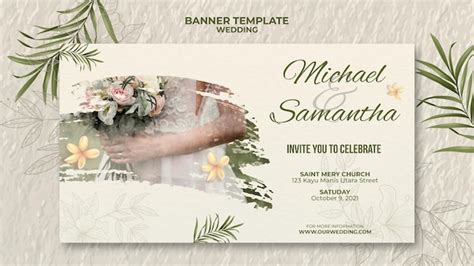 Free PSD | Elegant wedding banner template