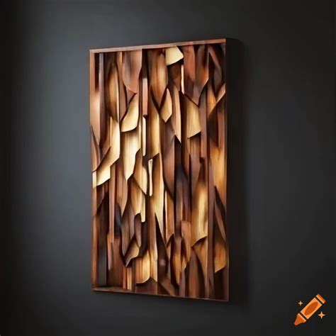 Handmade wooden wall art luxury and modern on Craiyon