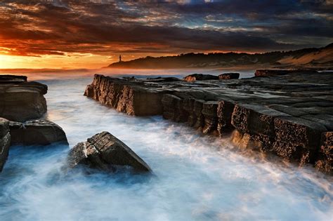 sunset, Cliff, Sea, Clouds, Beach, Hill, Nature, Landscape, Rock ...