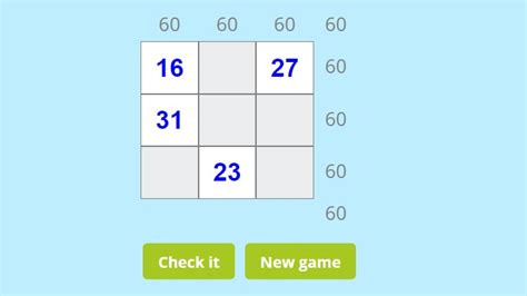 Magic Squares Puzzles ONLINE + Worksheets