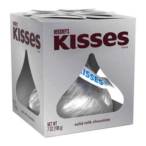 Hershey's Kisses Shareable Solid Milk Chocolate Candy, 7 oz Gift Box - Walmart.com