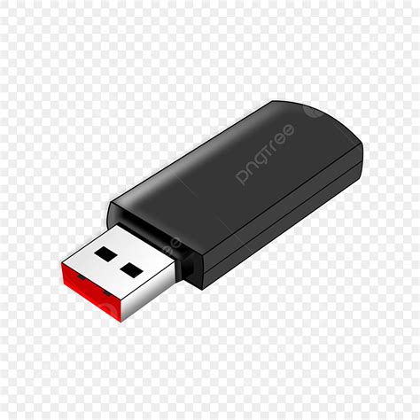 Blacked Vector Art PNG, Black, Red Shaded Realistic Pendrive With Shadow Eps Cdr Ai Source ...