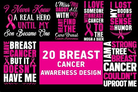 Breast Cancer Awareness Quotes Bundle Bundle · Creative Fabrica