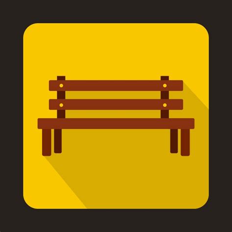 Wooden Bench Vector Hd PNG Images, Wooden Bench Icon Flat Style, Style Icons, Wooden, Bench PNG ...