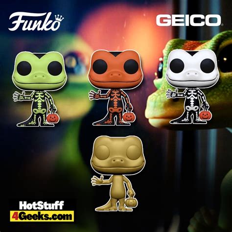 2022 NEW Halloween SkeletonGeico Gecko Funko Pops!