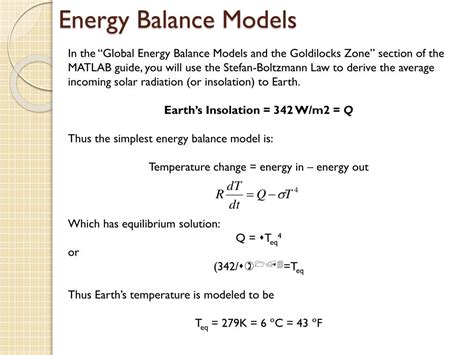 PPT - Introduction to Climate and Energy Balance Models PowerPoint ...