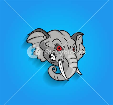 Angry Elephant Face Expression Royalty-Free Stock Image - Storyblocks