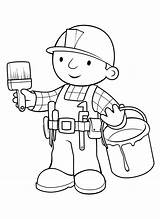 Bob The Builder Coloring Page  Team sketch template