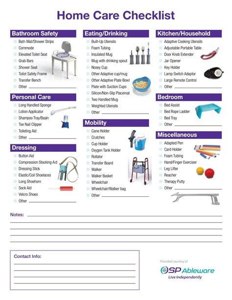 Home Care Checklist by SP - Scientific Products - Issuu