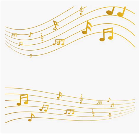 Golden Music Note Png - Gold Musical Notes Transparent Background, Png ...