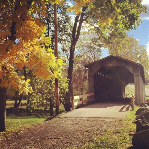 Covered Bridge in Cedarburg, WI. The Old Cedarburg Bridge, built in 1876, located three miles ...