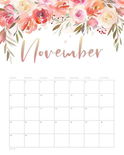 Free Printable 2020 Floral Drop Calendar - The Cottage Market ...