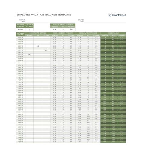 Employee Vacation Tracker | Template Business Format