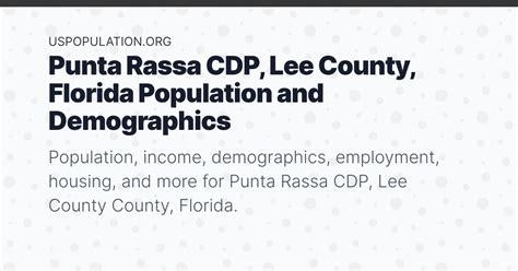 Punta Rassa CDP, Lee County, Florida Population | Income, Demographics ...