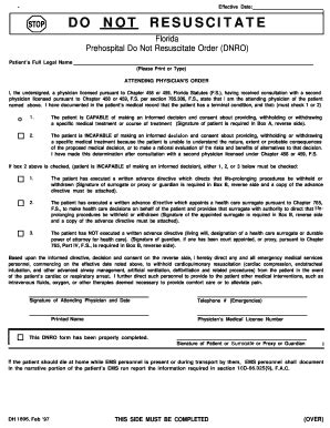 Do Not Resuscitate Form - Fill and Sign Printable Template Online