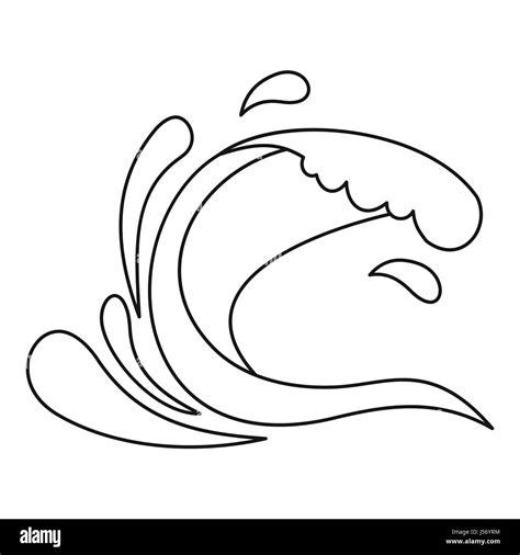 Water wave splash icon, outline style Stock Vector Image & Art - Alamy