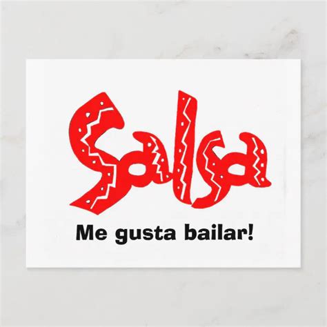 Salsa Dance Logo Products! Postcard | Zazzle