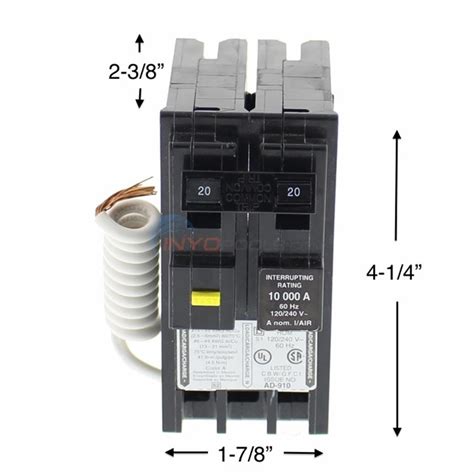 Pentair Breaker 20a Dbl Pole W/gfi - PA220GF - INYOPools.com