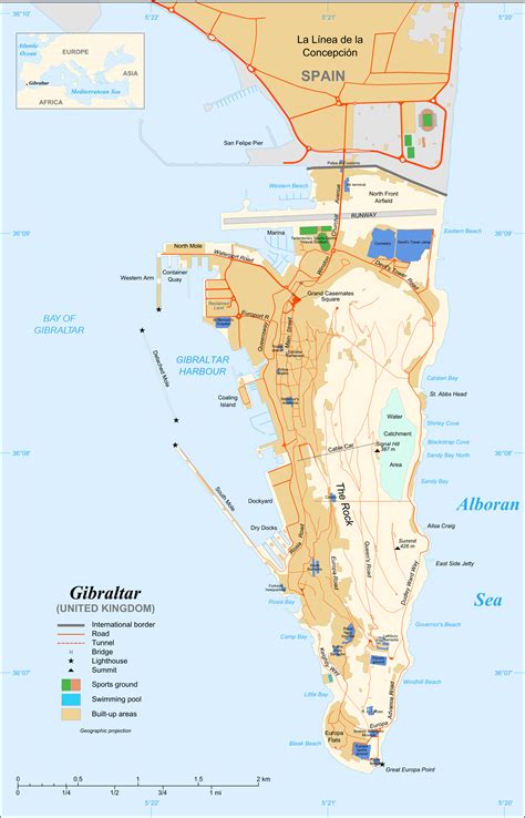 Gibraltar Map, Map of Gibraltar,Gibraltar Map in English