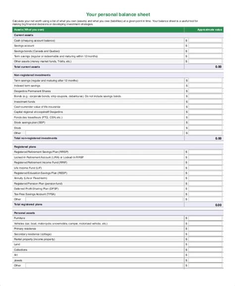 Simple Balance Sheet - 24+ Free Word, Excel, PDF Documents Download