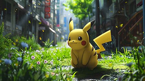 Realistic World & Pikachu Desktop Wallpaper PC - Vibrant HD