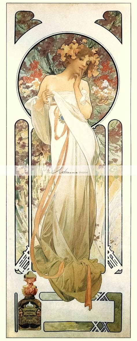 Printable Art Instant Download Alphonse Mucha Perfume Ad Art