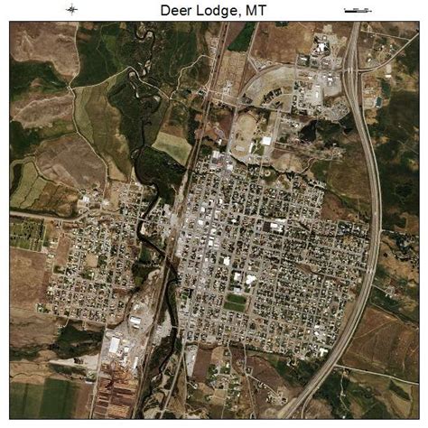 Aerial Photography Map of Deer Lodge, MT Montana