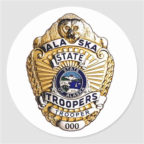 Alaska State Trooper Classic Round Sticker | Zazzle | State trooper ...