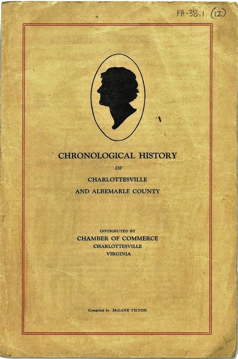 Chronological history of Charlottesville and Albemarle County - The ...