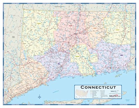 Connecticut County Map Printable