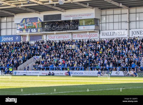 Warrington Wolves fans during the game Stock Photo - Alamy