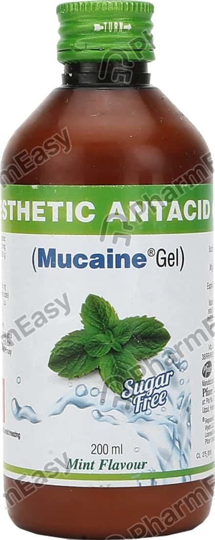 Mucaine Gel Mint Sugar Free 200ml: Uses, Side Effects, Price & Dosage ...