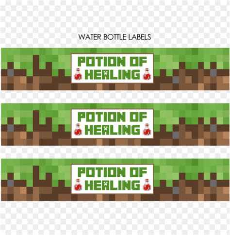 minecraft water bottle labels - minecraft birthday free print PNG image ...