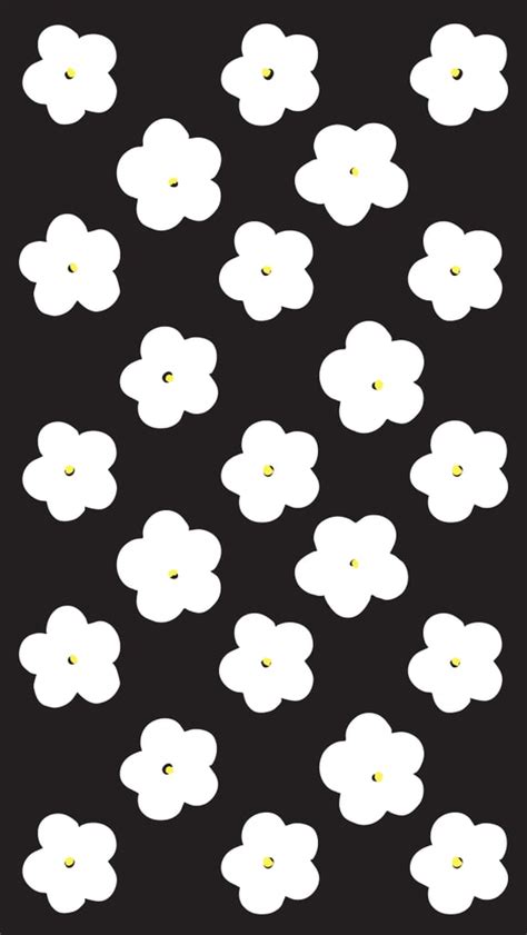 Black and White Flowers | Cute iPhone 6 Wallpaper | POPSUGAR Tech Photo 15