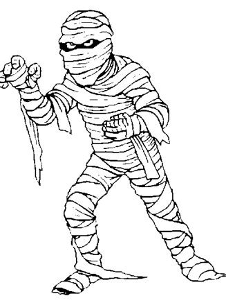 Halloween Mummy Coloring Pages