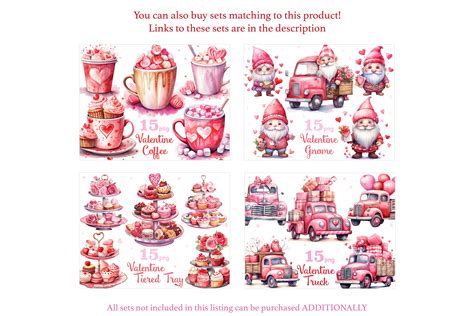 Pink Valentine Truck Clipart | Love Clipart Bundle By GlamArtZhanna ...