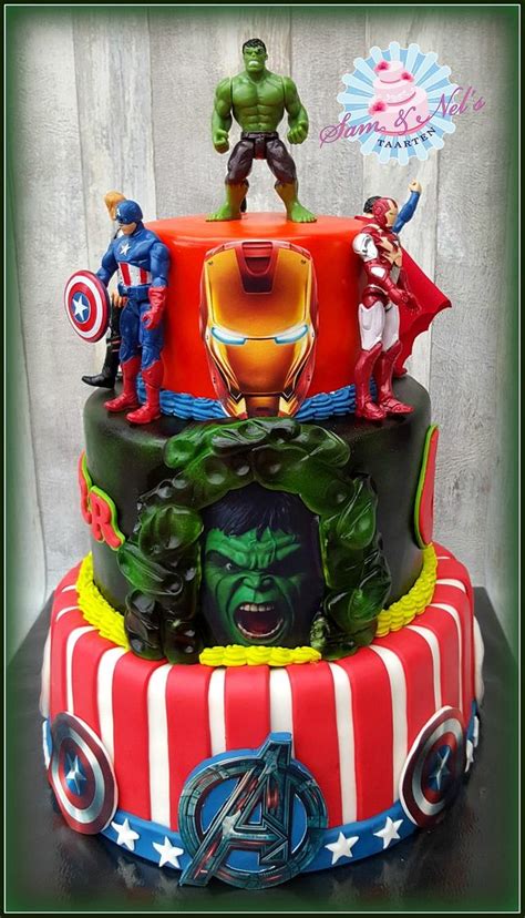 The Avengers cake - Decorated Cake by Sam & Nel's Taarten - CakesDecor