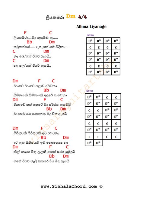 Sinhala Song Guitar Chords