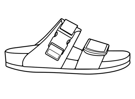 Sandals Coloring Pages - Coloring Pages For Kids And Adults | Coloring ...