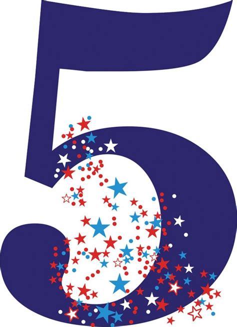 Picture of the Number 5 to Print | Activity Shelter | Birthday numbers, Number 5, Advanced graphics