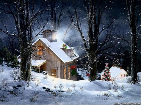 🔥 [120+] Christmas Cottage Wallpapers | WallpaperSafari