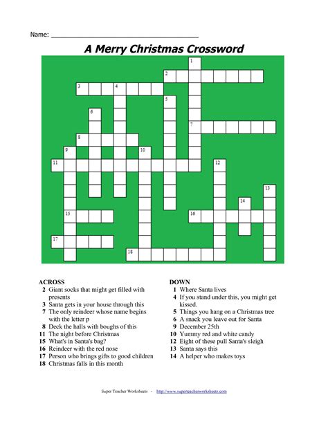 17 Fun Printable Christmas Crossword Puzzles - Kitty Baby Love