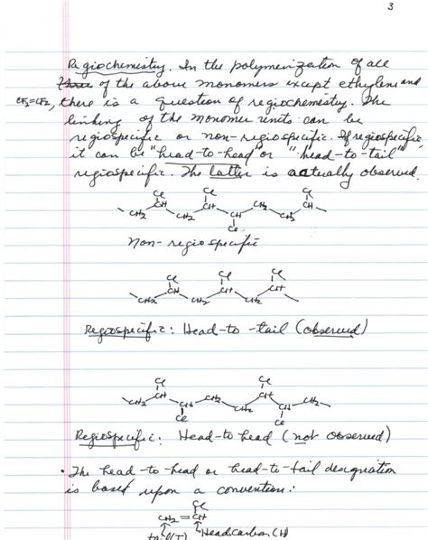 CHAPTER 23: POLYMER CHEMISTRY: NOTES