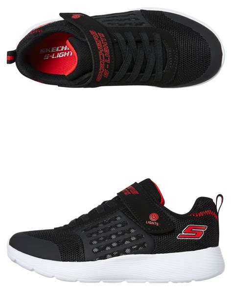 Skechers Boys Dyna Lights Shoe - Youth - Black Red | SurfStitch