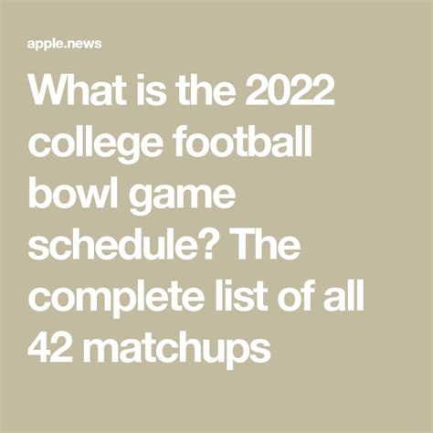 Matchups set: College football bowl games scores and schedules for all ...