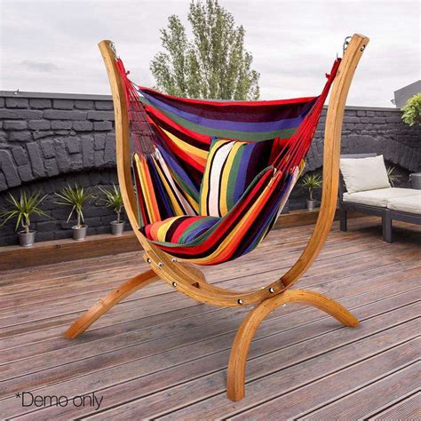 Free Standing Chair Hammock with Wooden Stand