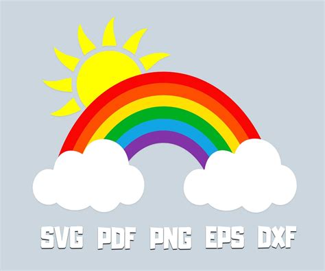 Rainbow Svg Rainbow Clipart Rainbow Svg Cut File for Cricut | Etsy