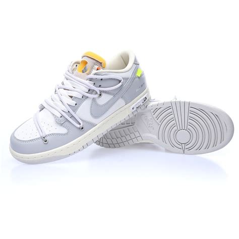 Off-White™ x Nike SB Dunk Low Lot”The 49/50″White fog gray black fluorescent yellow – Drip Kickz