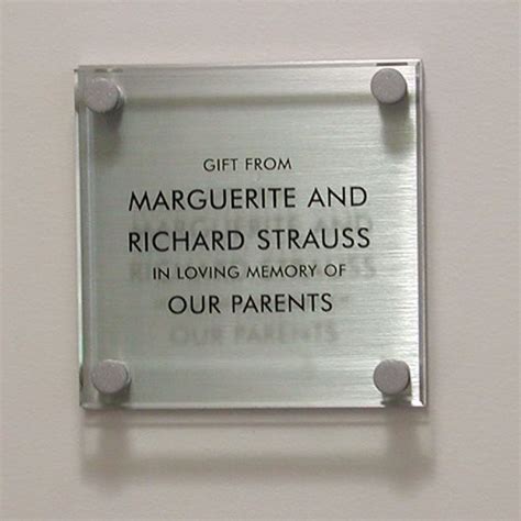 Glass Plaques Designs by W.E. Baum | Plaque design, Glass plaques, Donor plaques