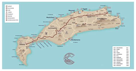 Kos island map